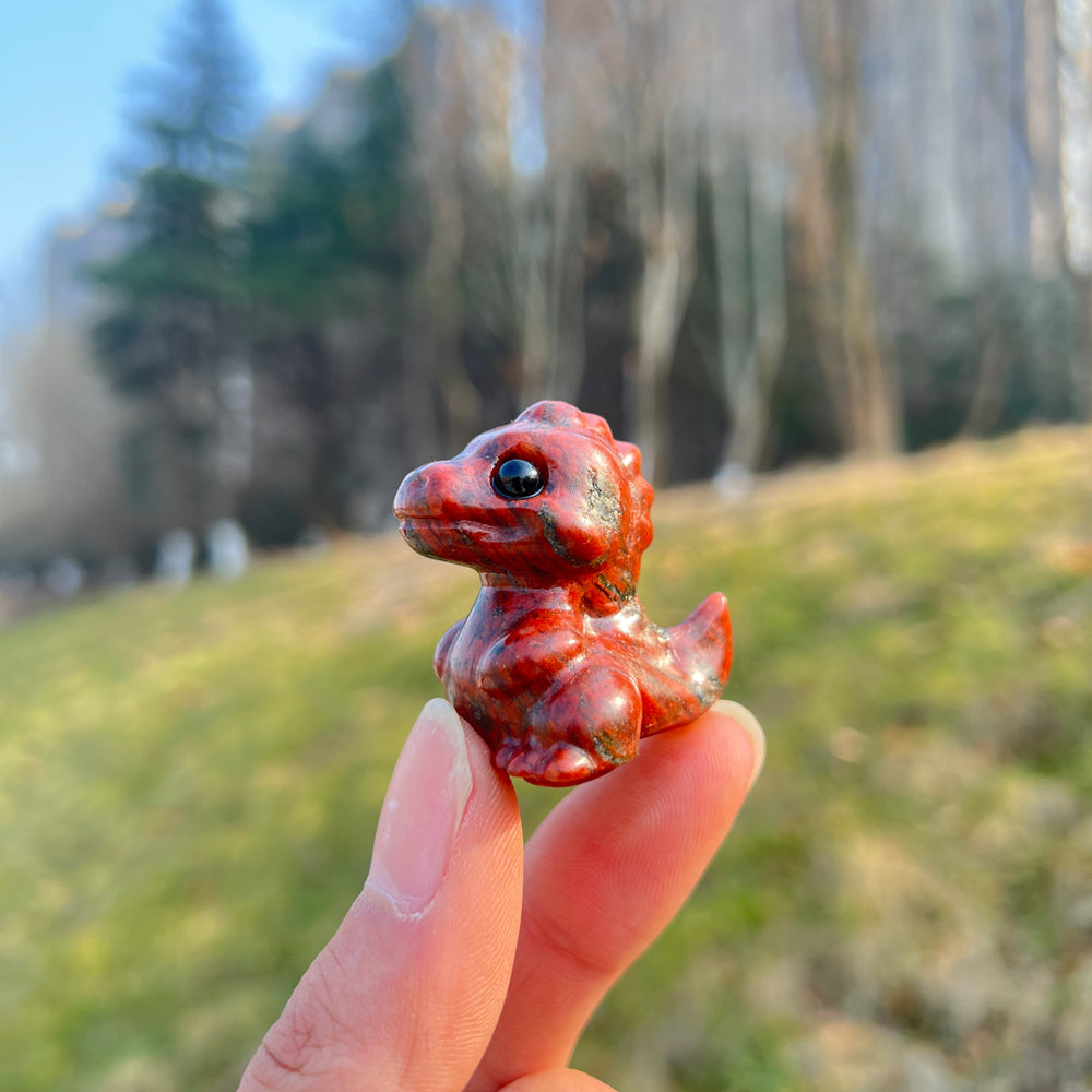 Natural Crystal Carving Mini Dinosaur