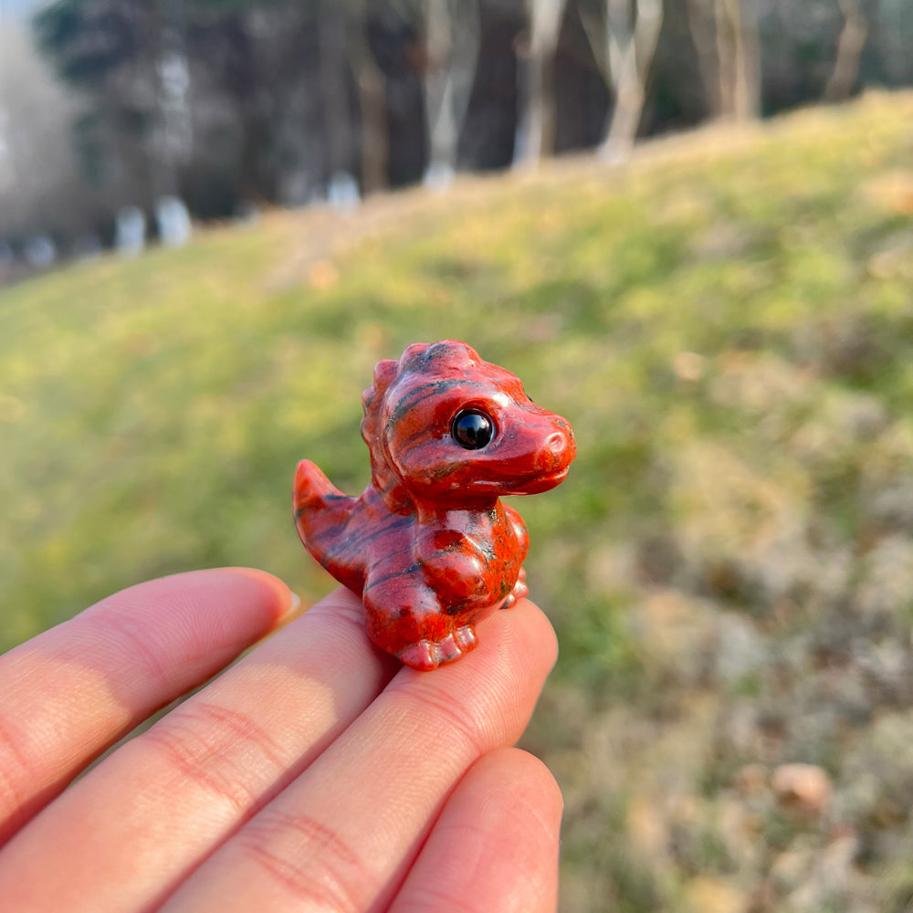 Natural Crystal Carving Mini Dinosaur