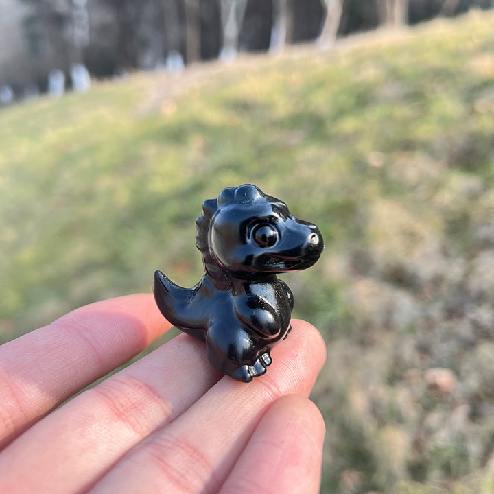 Natural Crystal Carving Mini Dinosaur