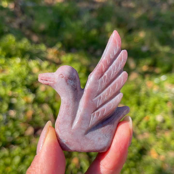 Natural Crystal Carving Ocean Jasper Swan