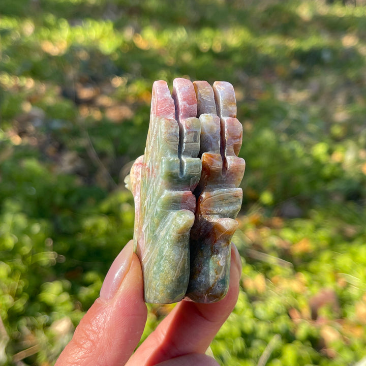 Natural Crystal Carving Ocean Jasper Swan