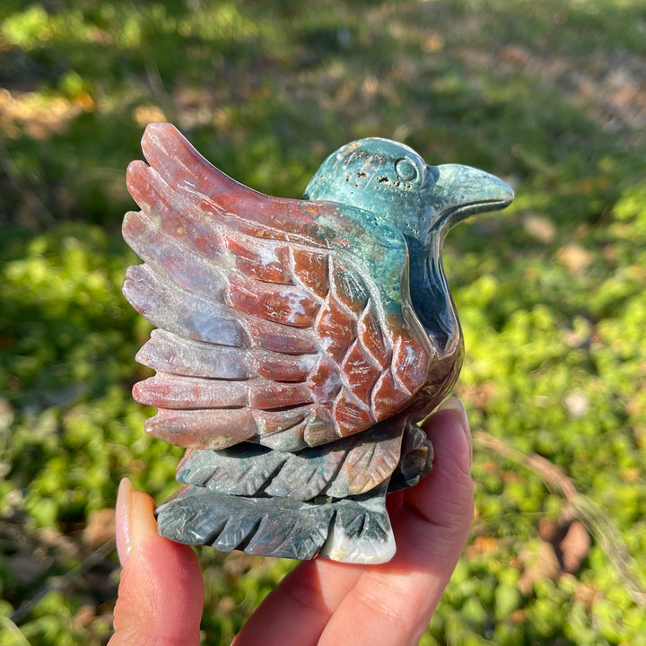 Natural Ocean Jasper Bird
