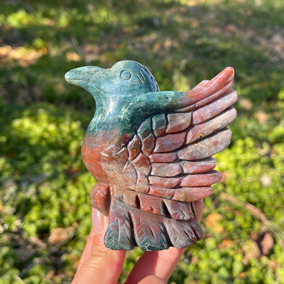 Natural Ocean Jasper Bird