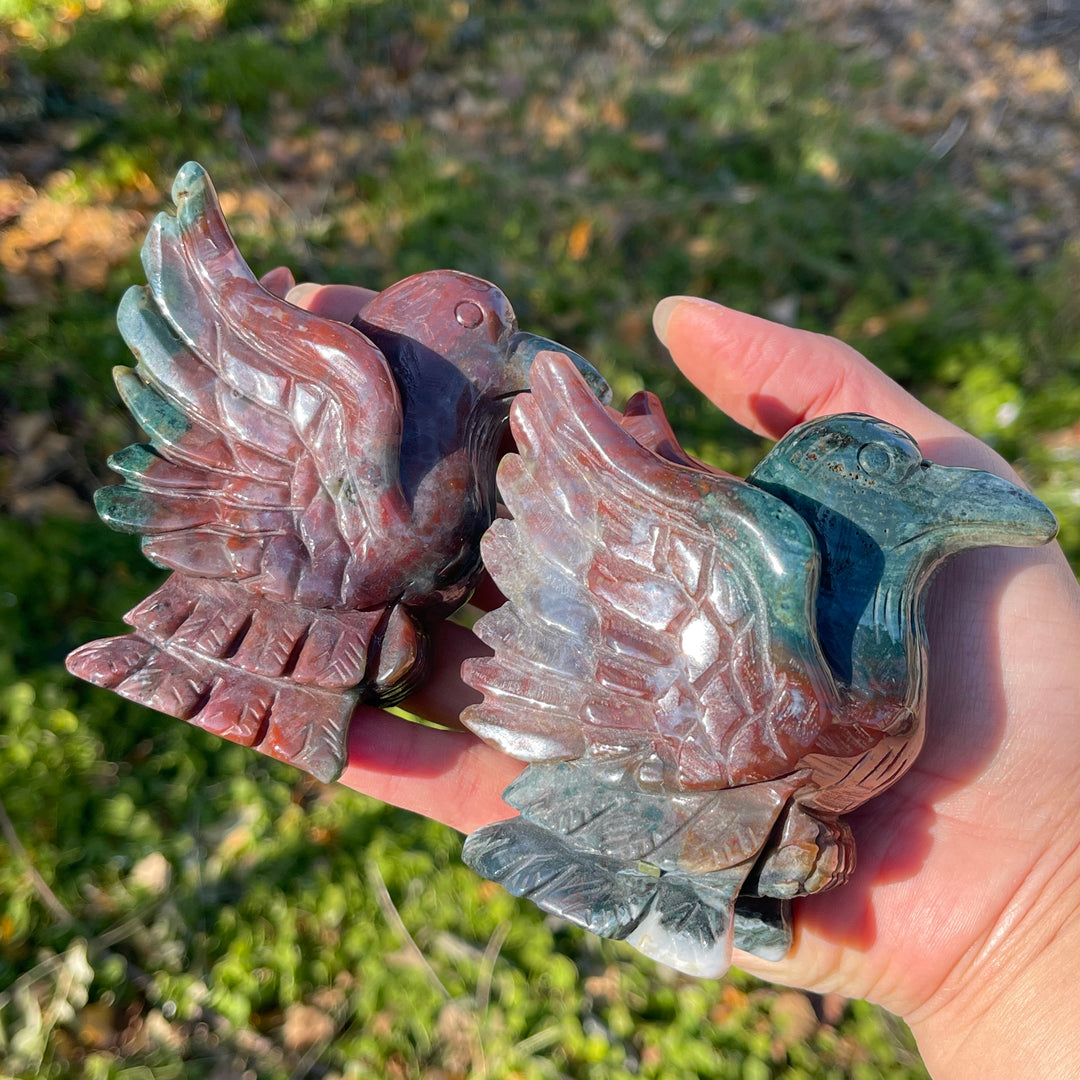 Natural Ocean Jasper Bird