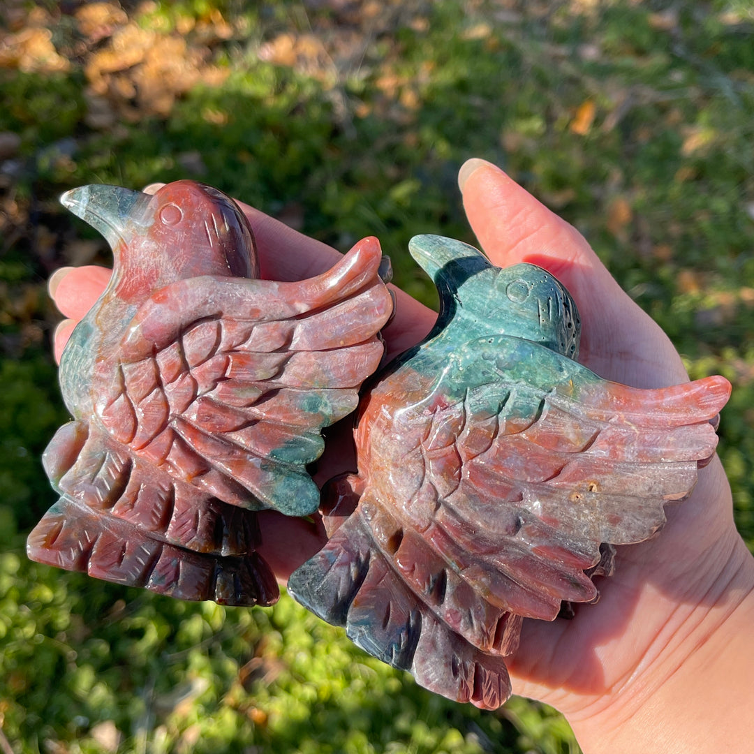 Natural Ocean Jasper Bird