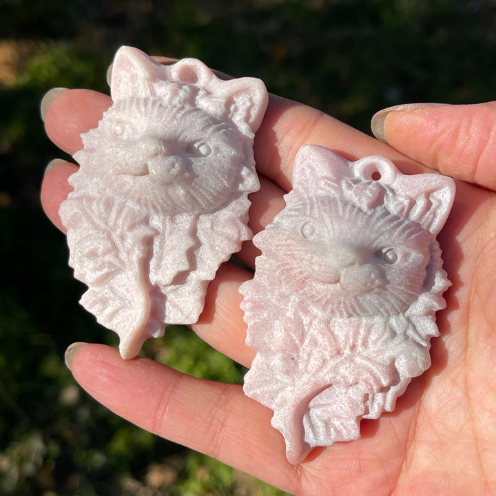 Natural Crystal Carving Lion Pendant
