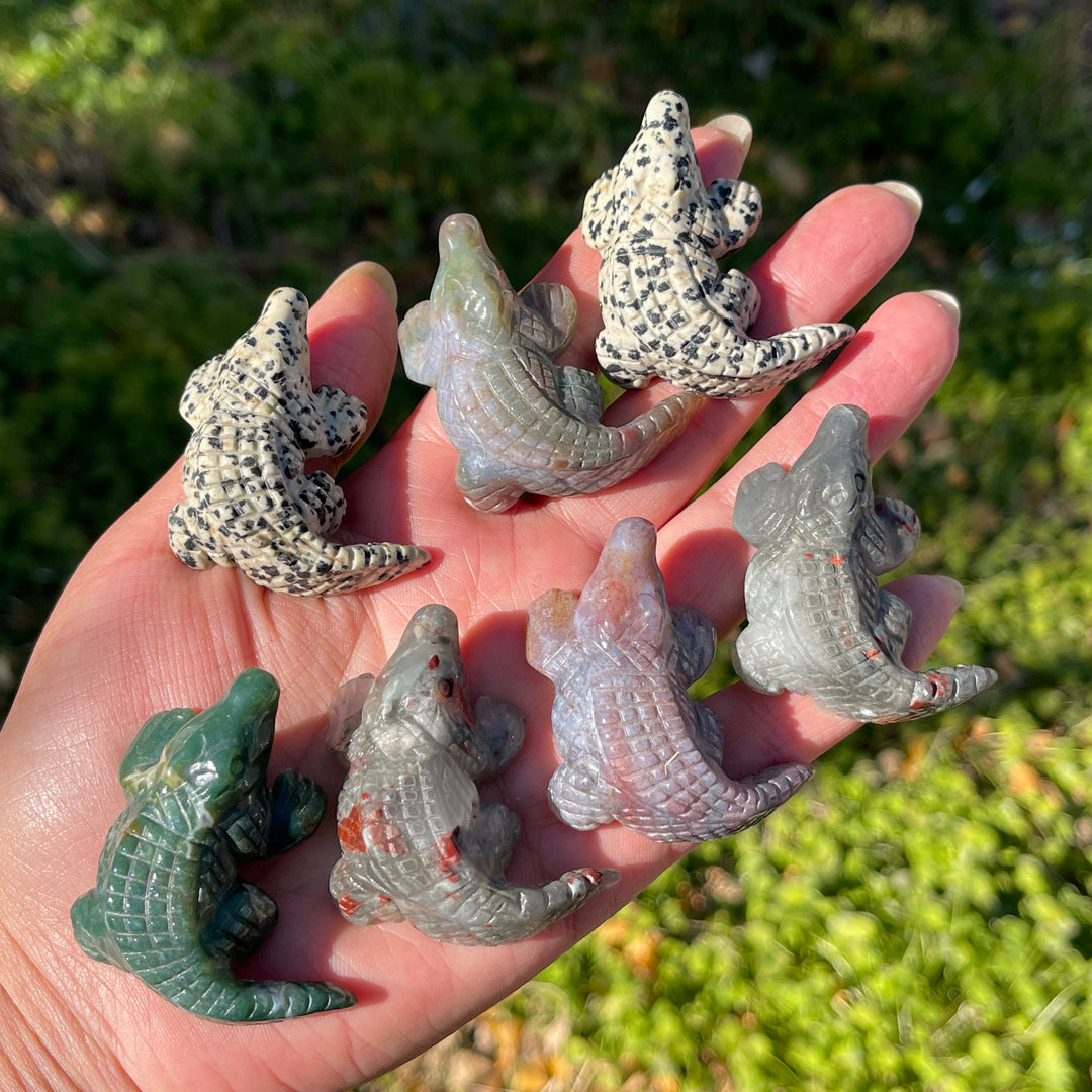 Natural Crystal Carving Crocodile