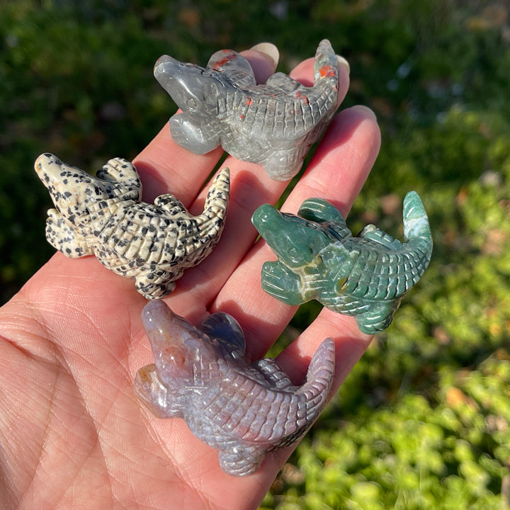 Natural Crystal Carving Crocodile