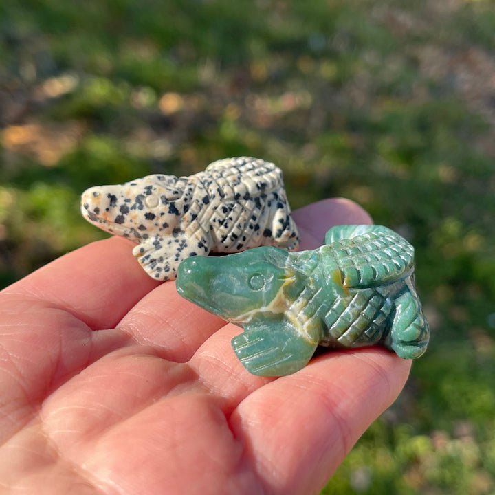 Natural Crystal Carving Crocodile