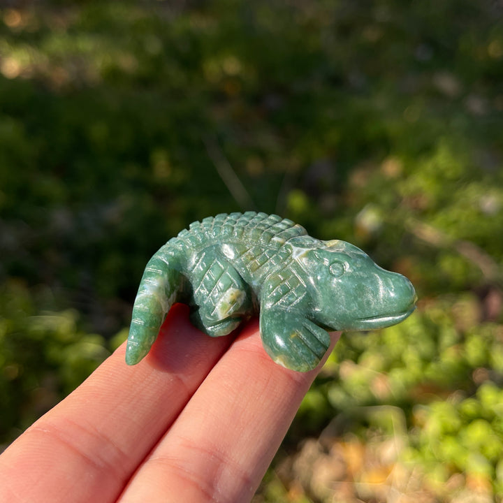 Natural Crystal Carving Crocodile