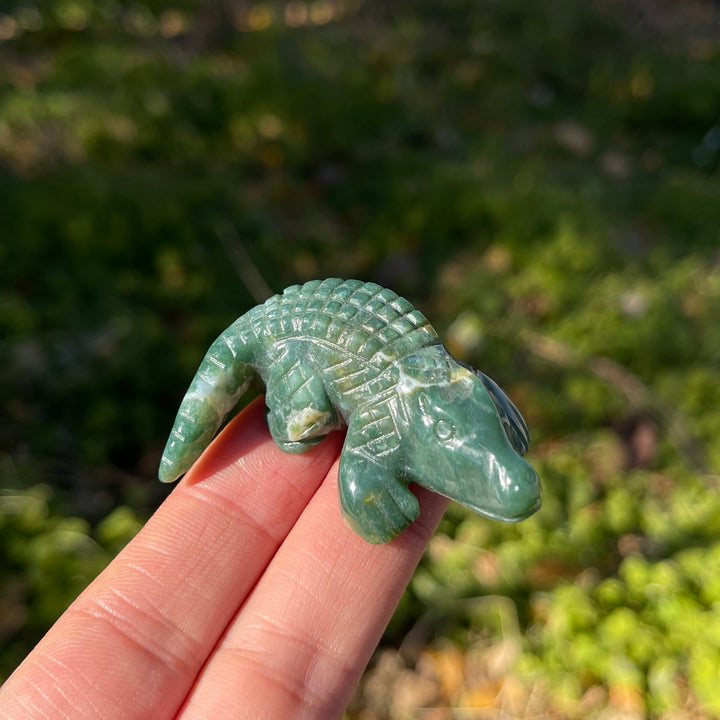 Natural Crystal Carving Crocodile