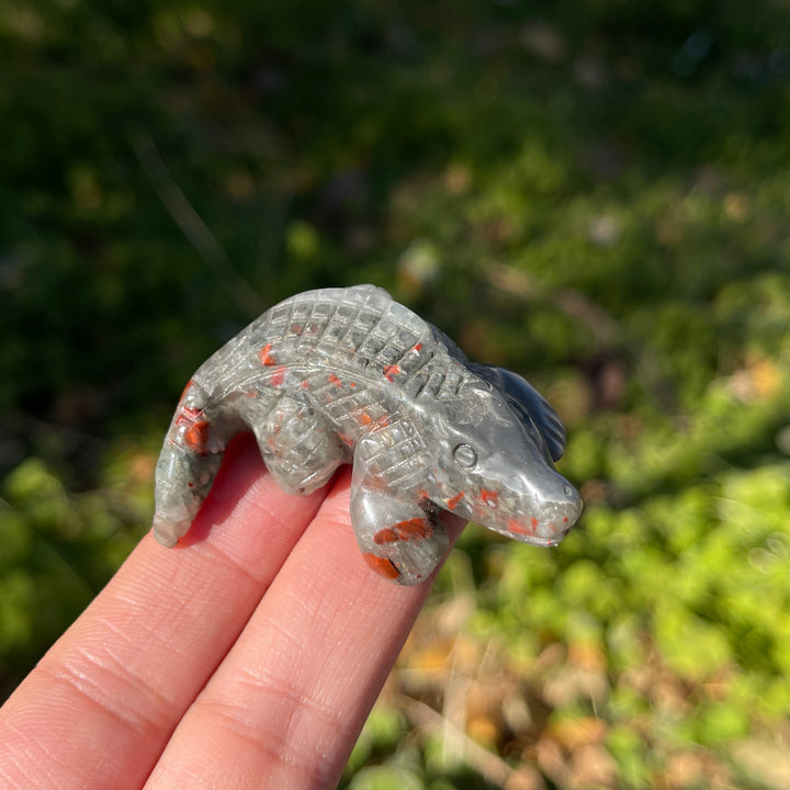 Natural Crystal Carving Crocodile
