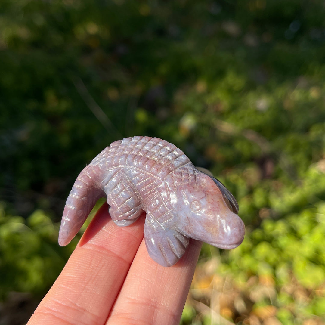 Natural Crystal Carving Crocodile