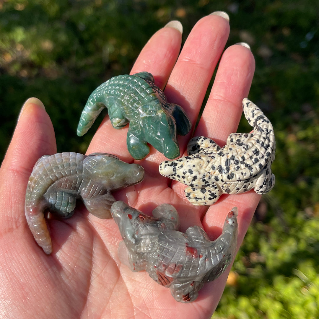 Natural Crystal Carving Crocodile