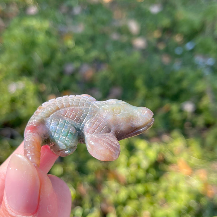 Natural Crystal Carving Crocodile