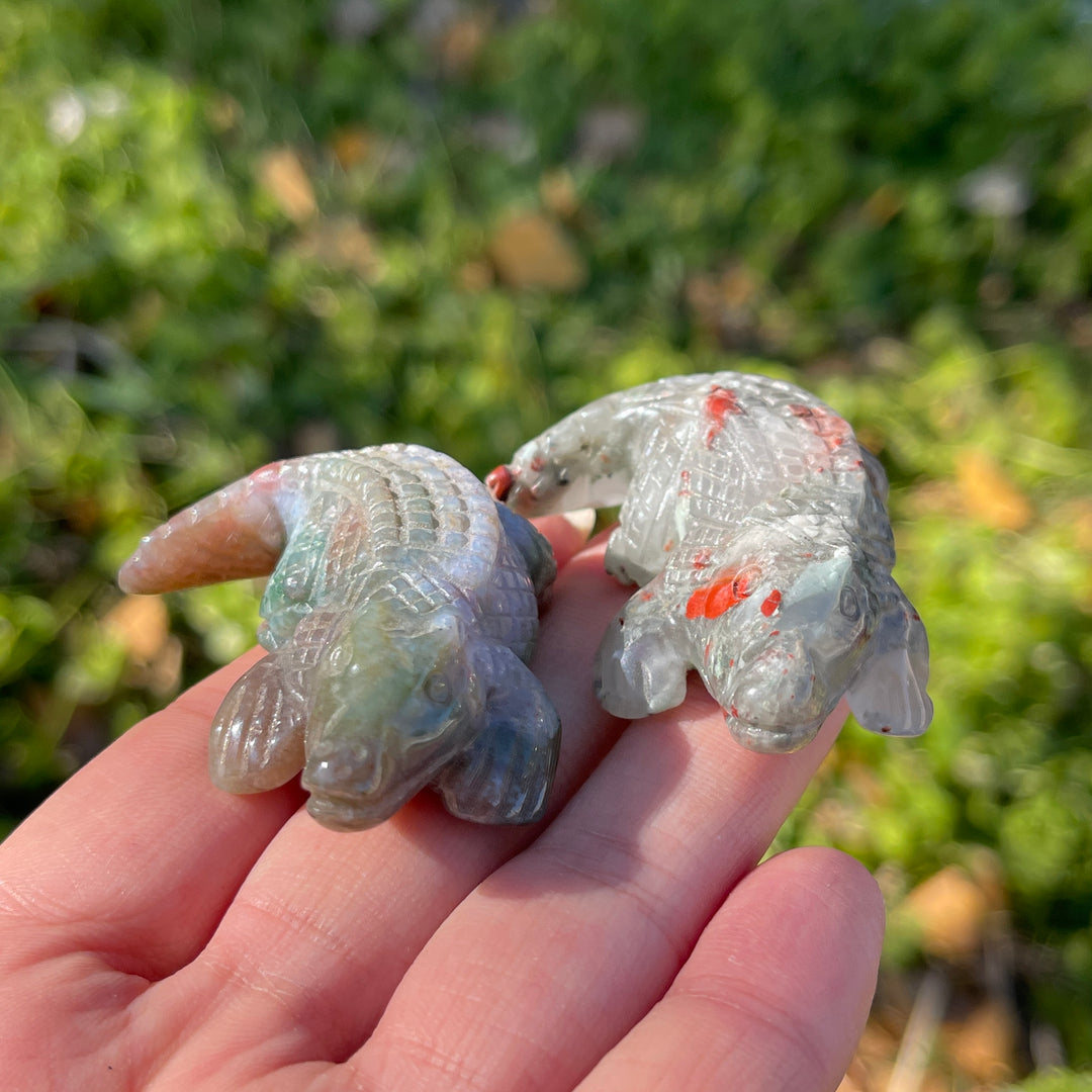 Natural Crystal Carving Crocodile