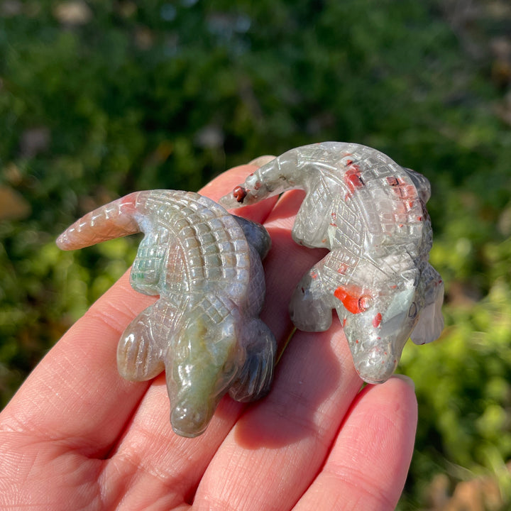 Natural Crystal Carving Crocodile