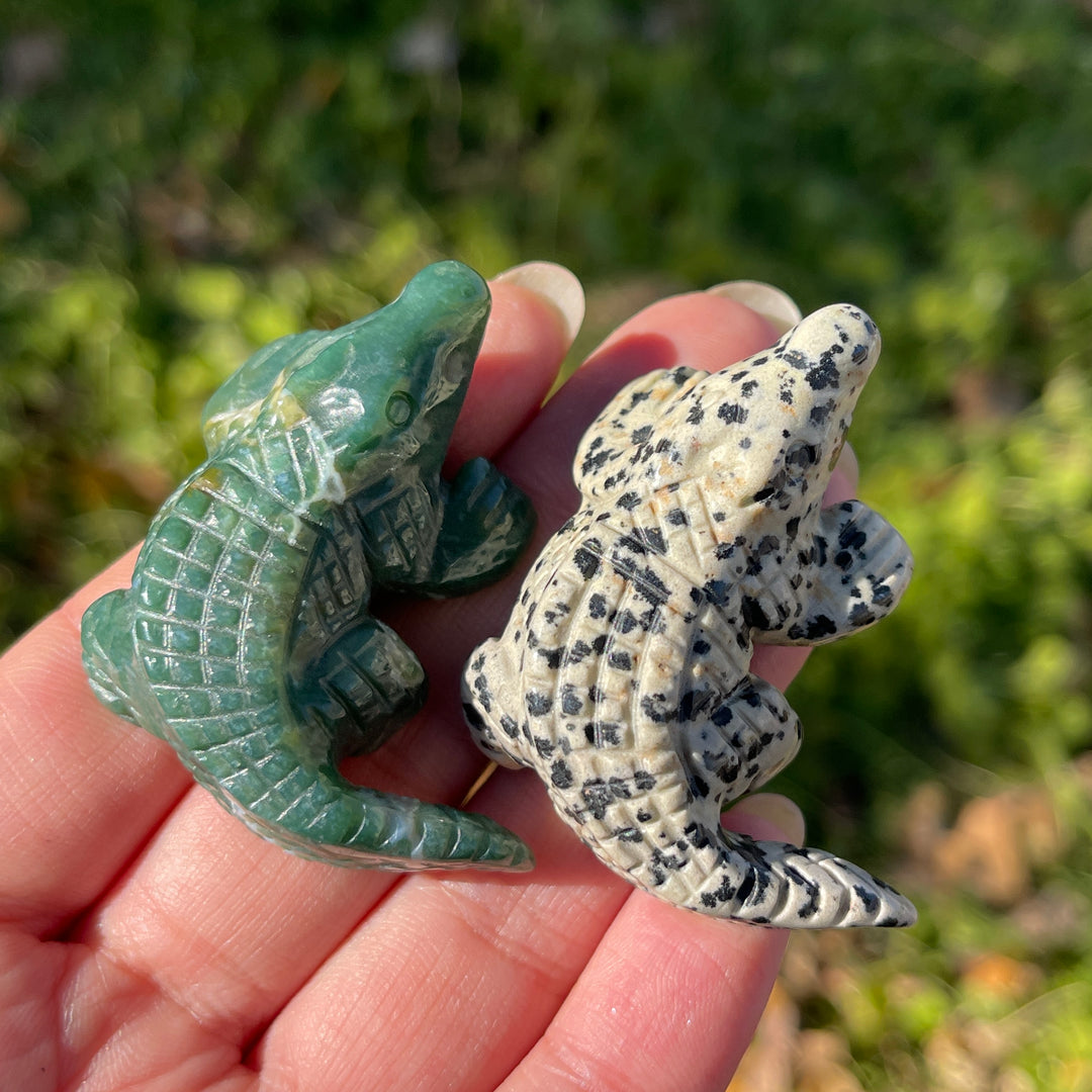 Natural Crystal Carving Crocodile