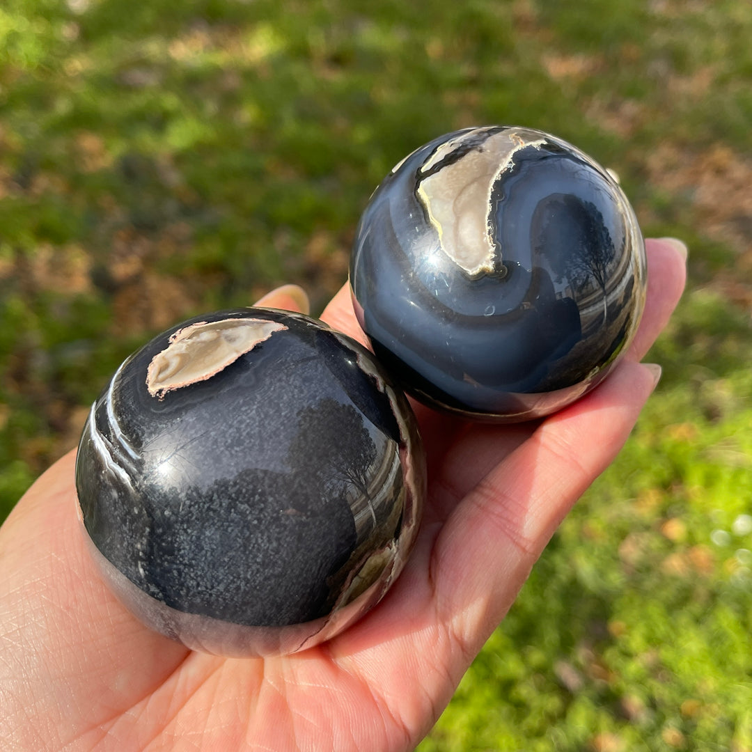 Natural Volcanic Agate Sphere