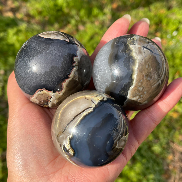 Natural Volcanic Agate Sphere