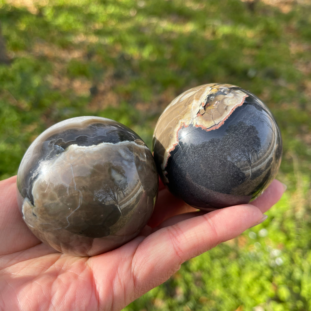 Natural Volcanic Agate Sphere
