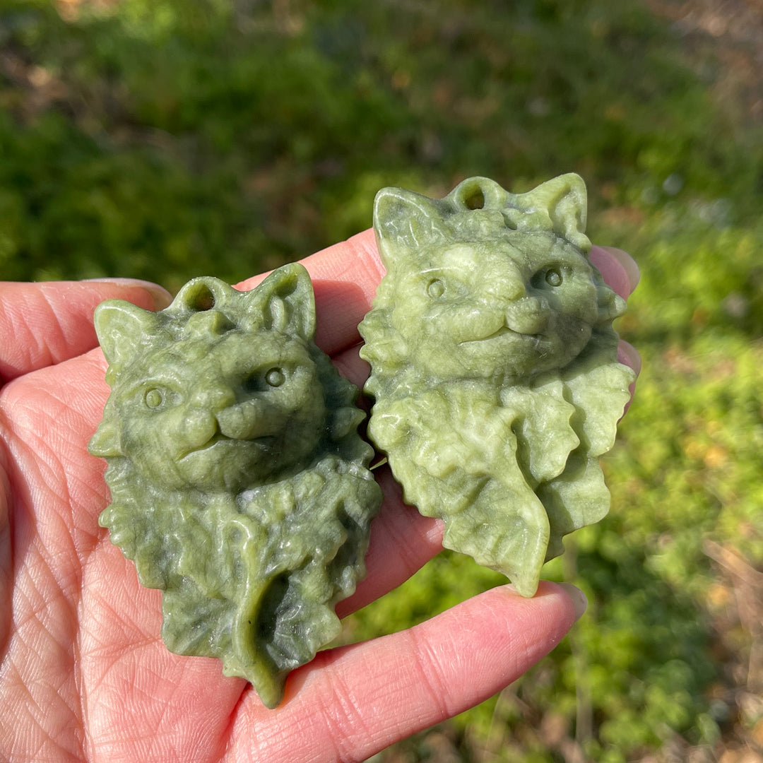 Natural Crystal Carving Lion Pendant