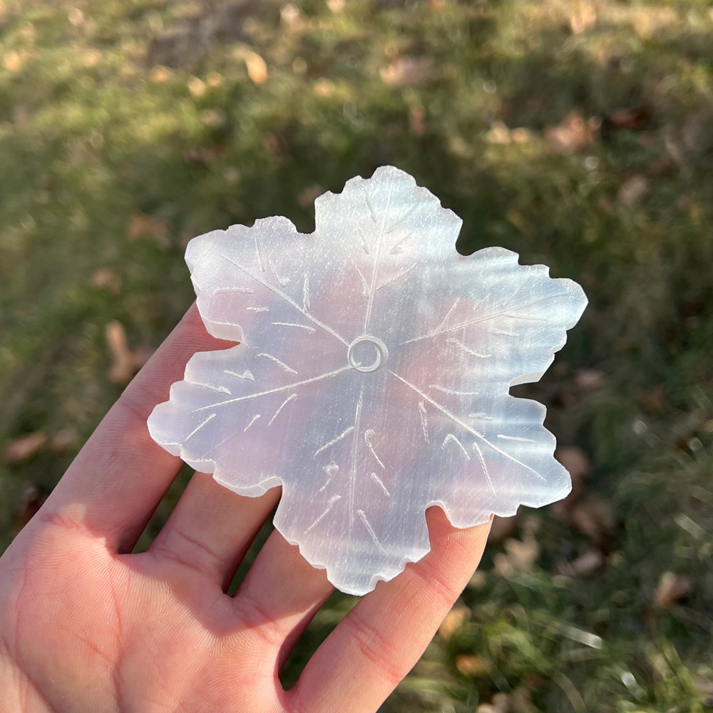 Natural Selenite Snowflake