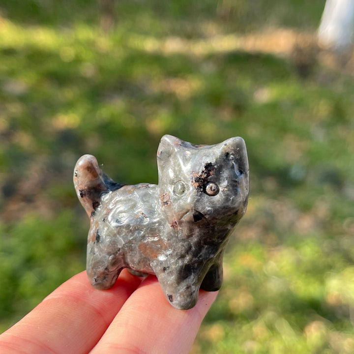 Natural Crystal Carving Mini Cat