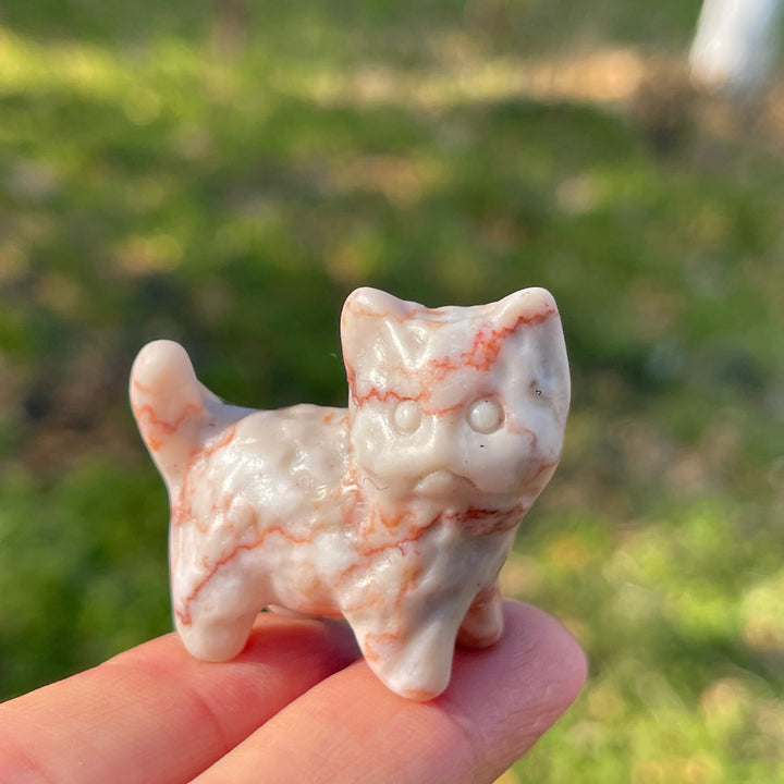 Natural Crystal Carving Mini Cat