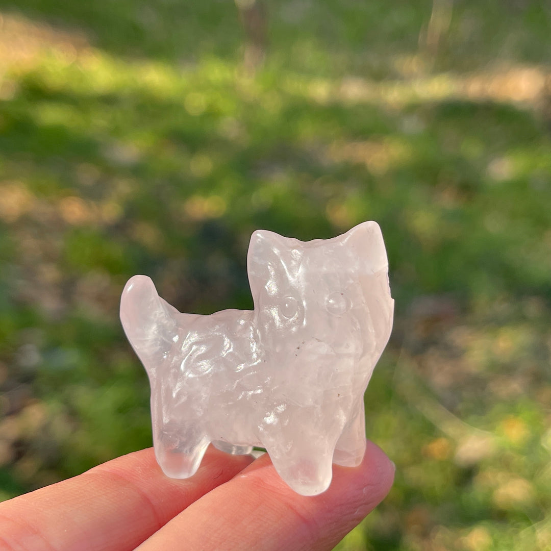 Natural Crystal Carving Mini Cat