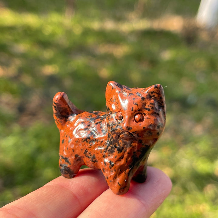 Natural Crystal Carving Mini Cat