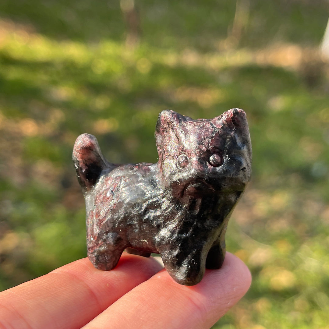 Natural Crystal Carving Mini Cat