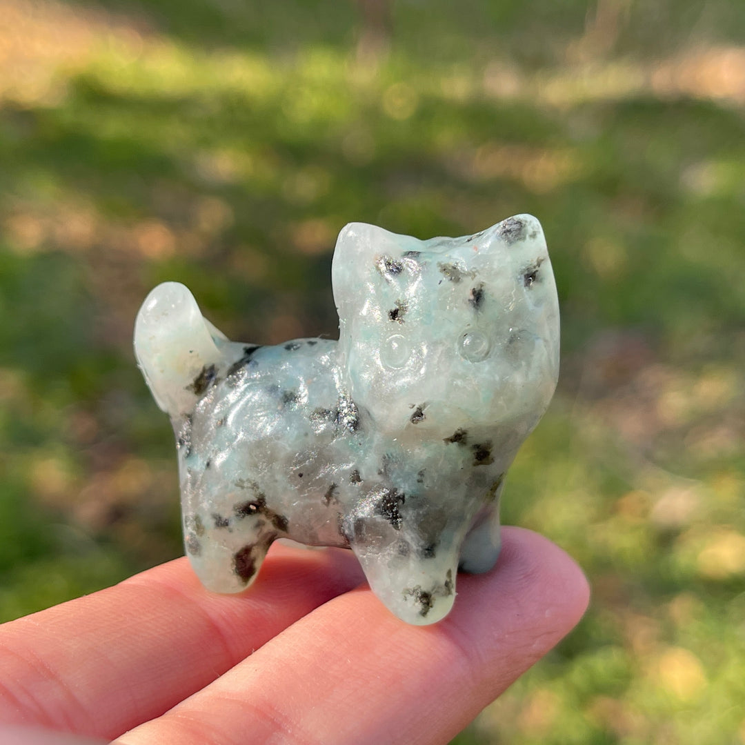 Natural Crystal Carving Mini Cat