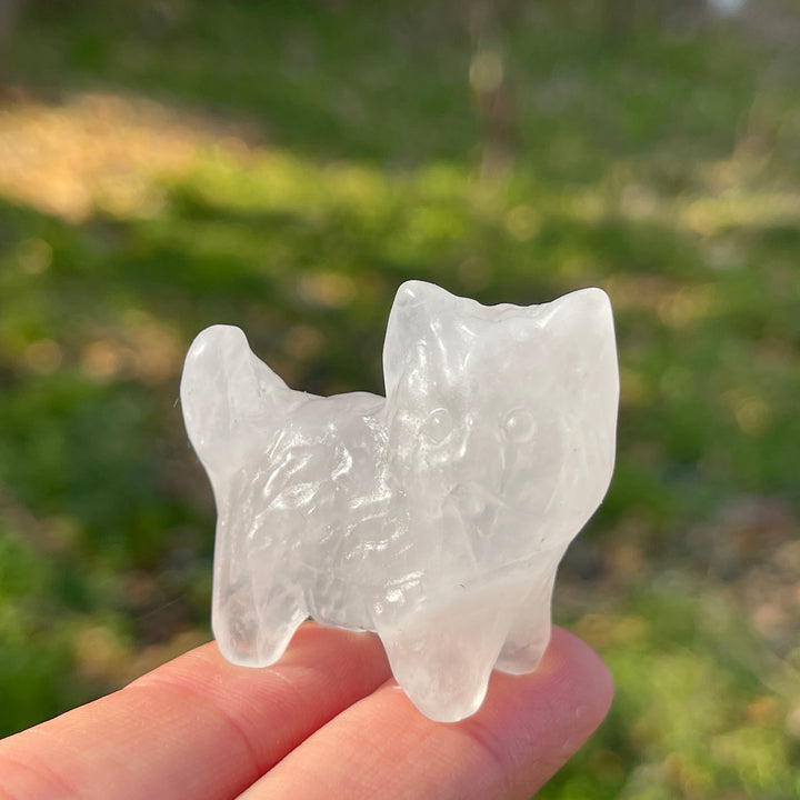 Natural Crystal Carving Mini Cat