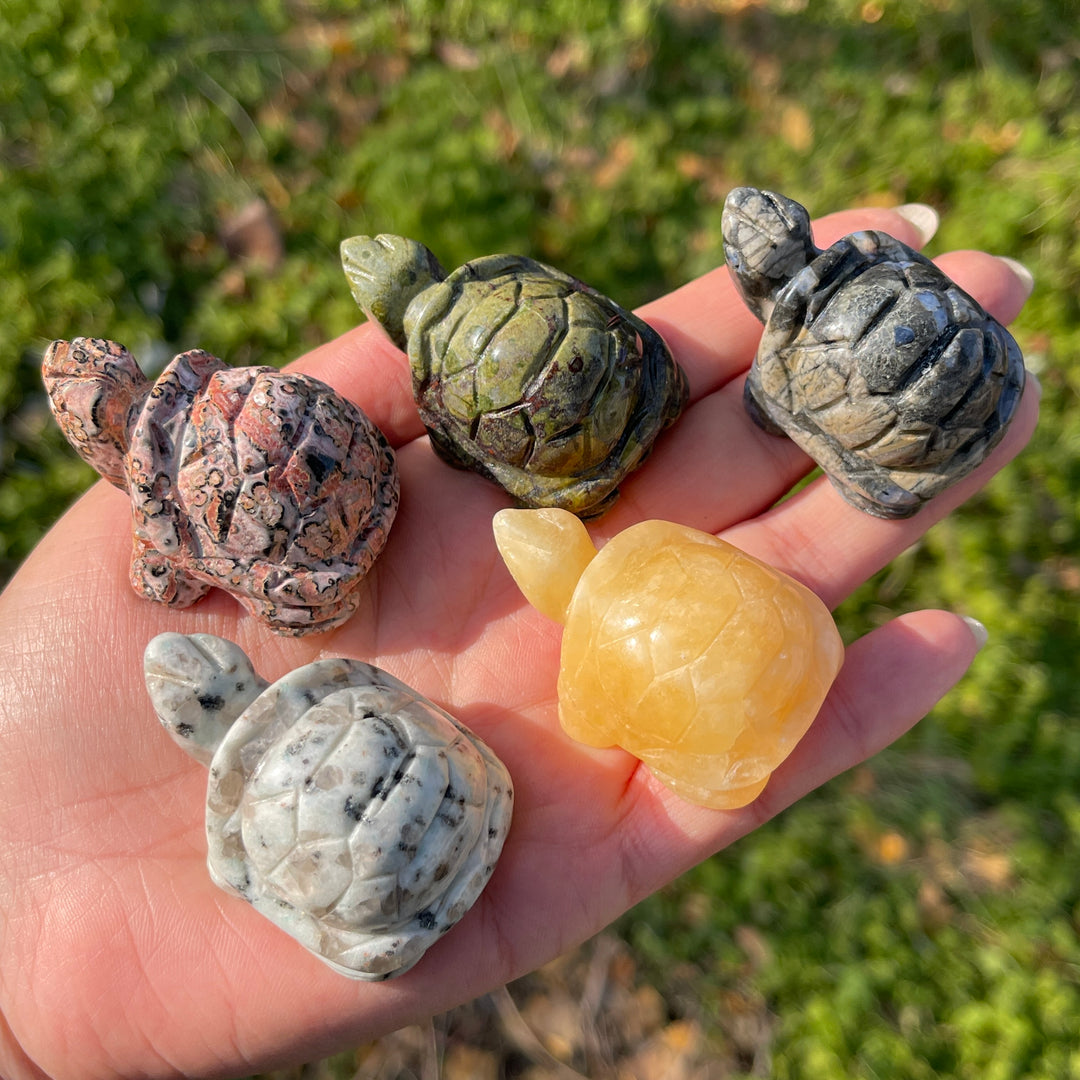 Natural Crystal Carving Sea Turtle
