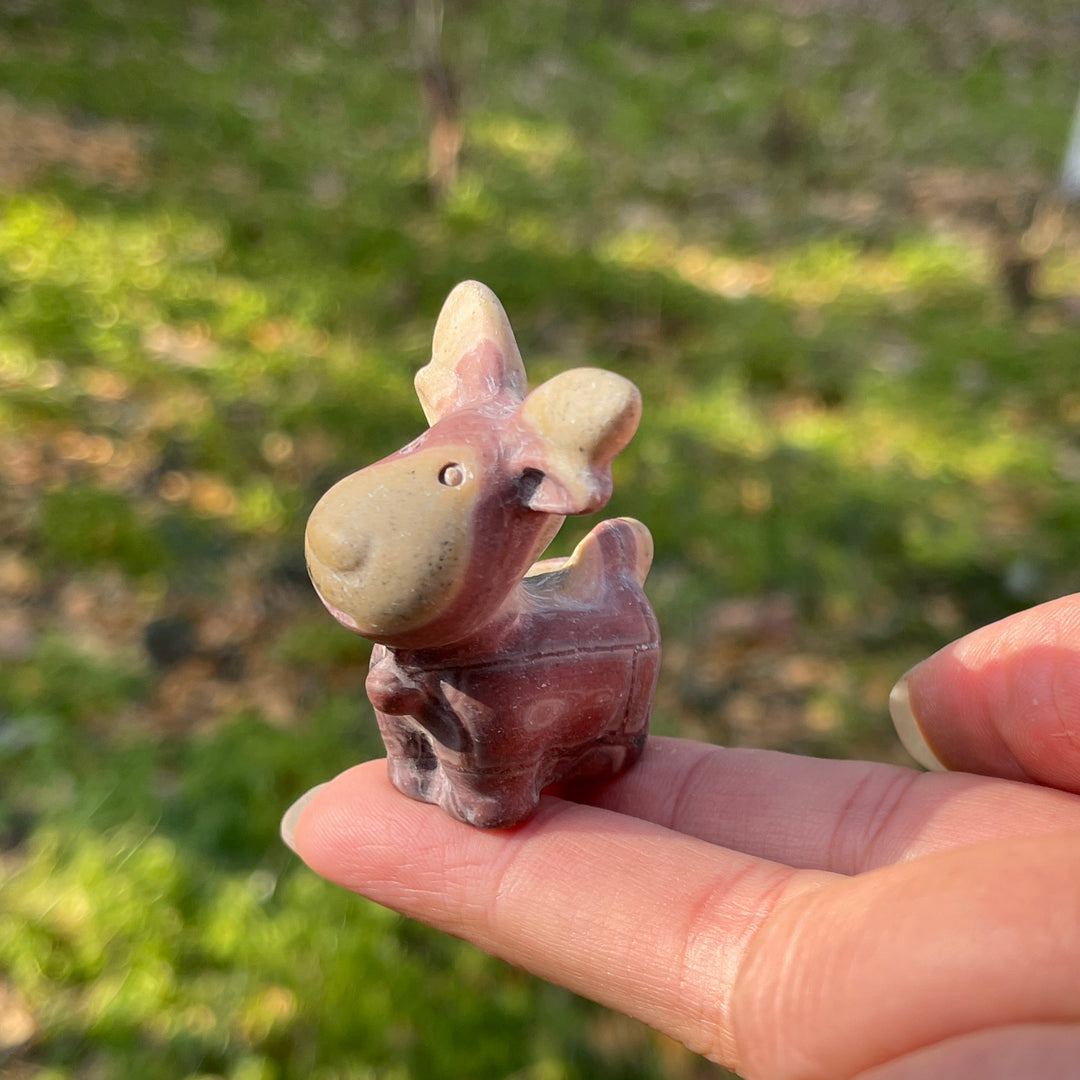 Natural Crystal Carving Picture Jasper Deer