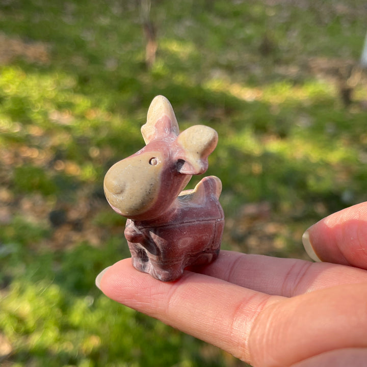 Natural Crystal Carving Picture Jasper Deer