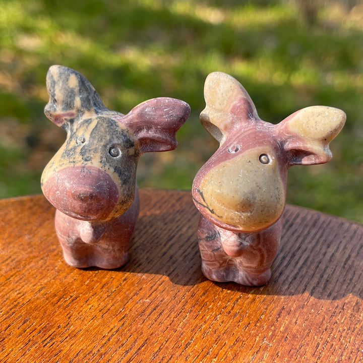 Natural Crystal Carving Picture Jasper Deer