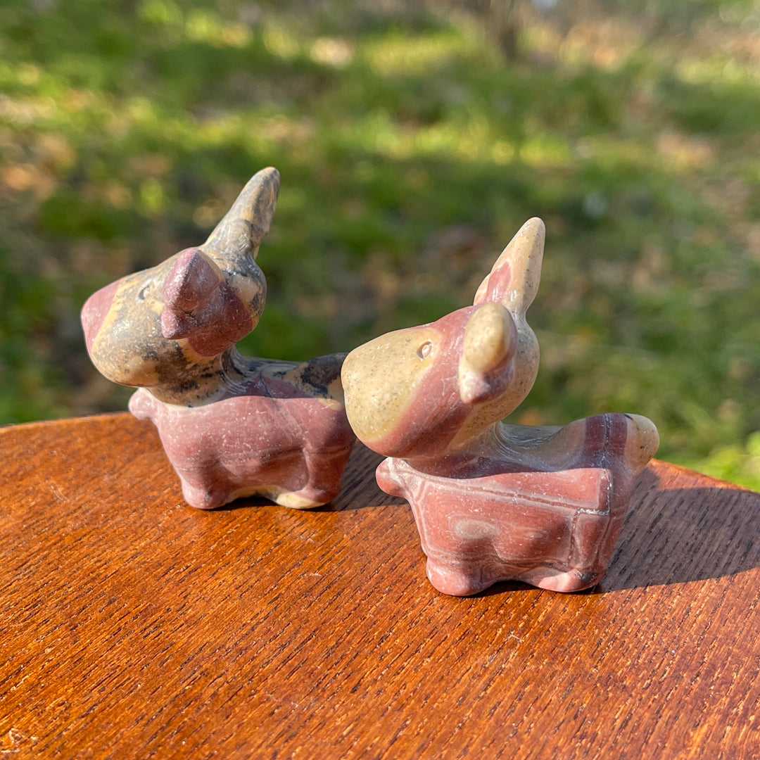 Natural Crystal Carving Picture Jasper Deer