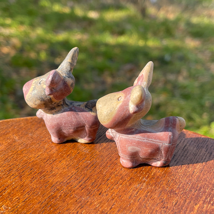 Natural Crystal Carving Picture Jasper Deer