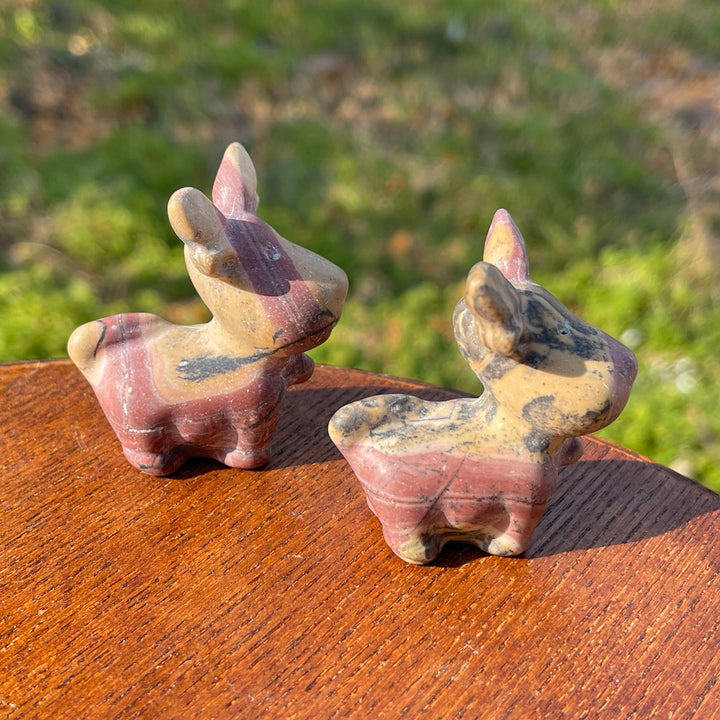 Natural Crystal Carving Picture Jasper Deer