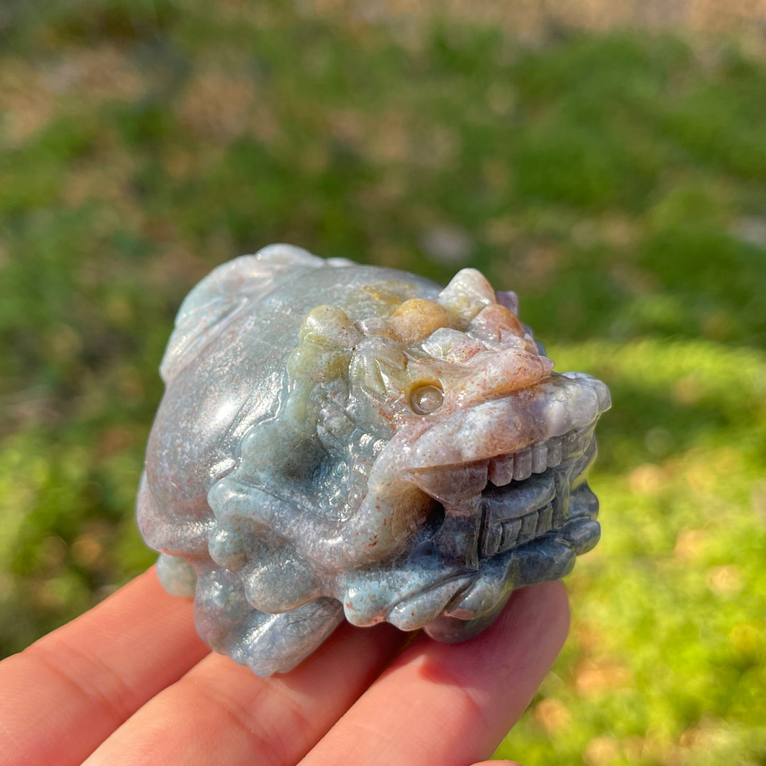 Unique,Natural Crystal Carving Dragon Turtle