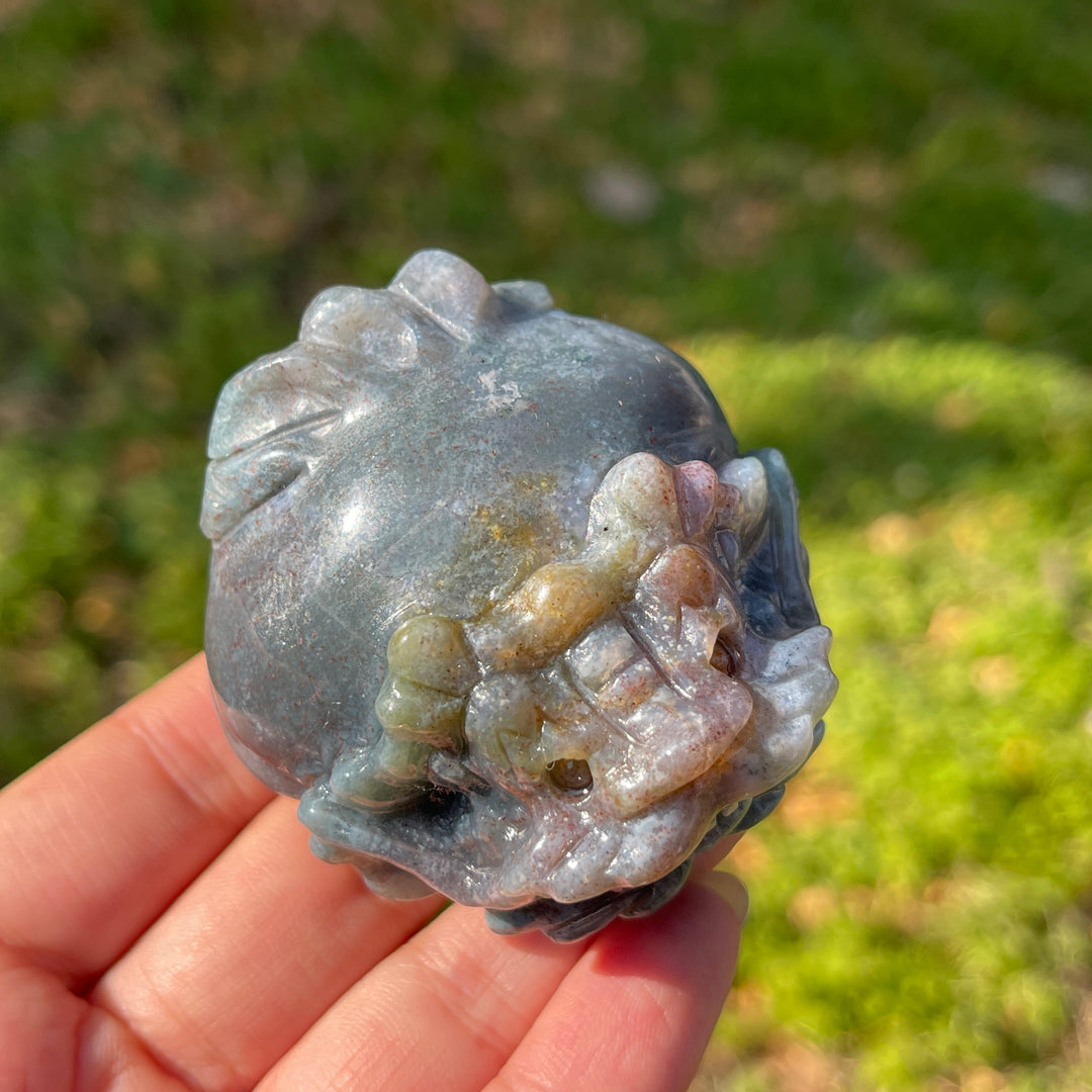 Unique,Natural Crystal Carving Dragon Turtle