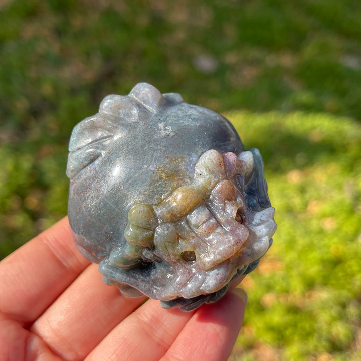 Unique,Natural Crystal Carving Dragon Turtle