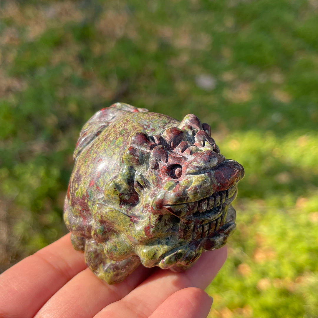 Unique,Natural Crystal Carving Dragon Turtle
