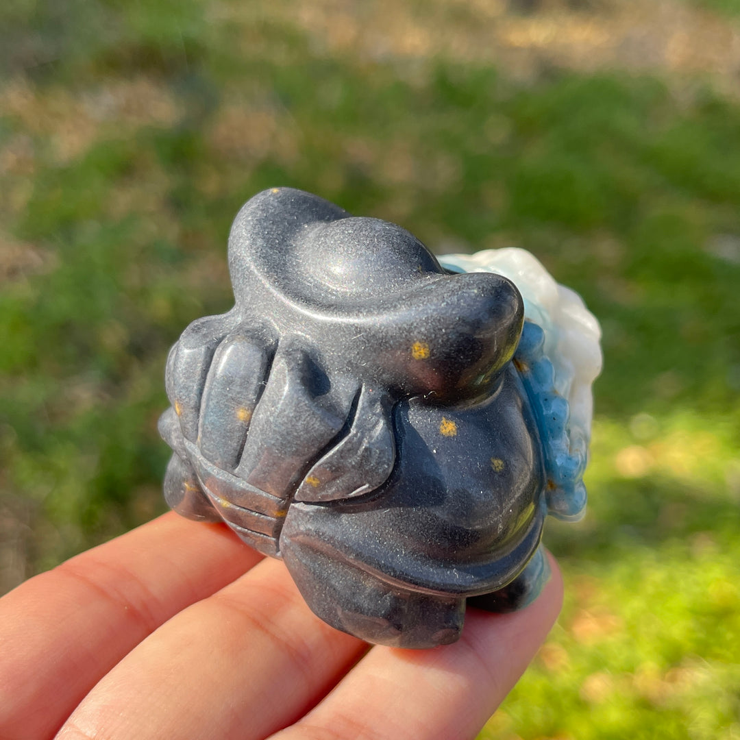 Unique,Natural Crystal Carving Dragon Turtle