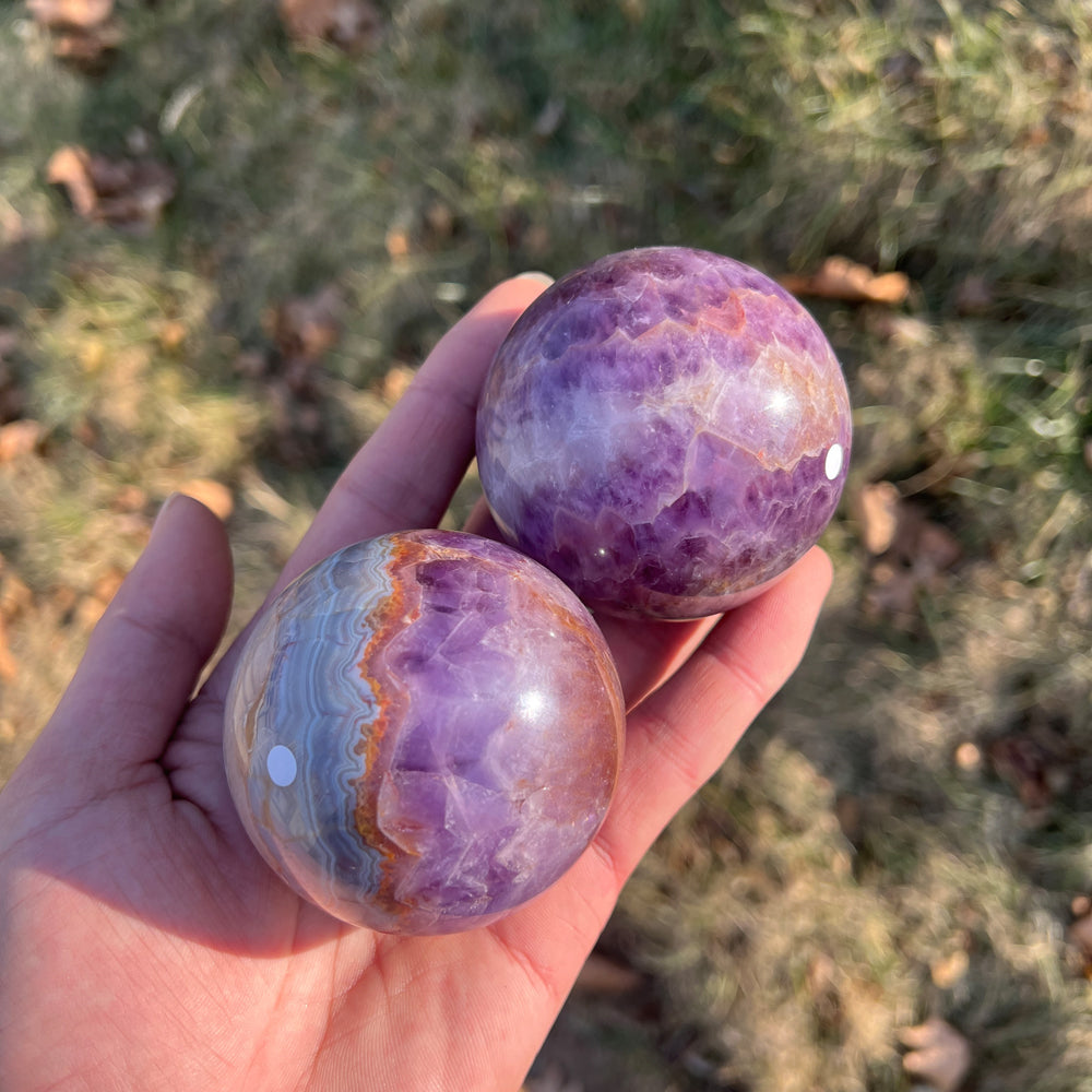 Imperfect,Amethyst Agate Sphere
