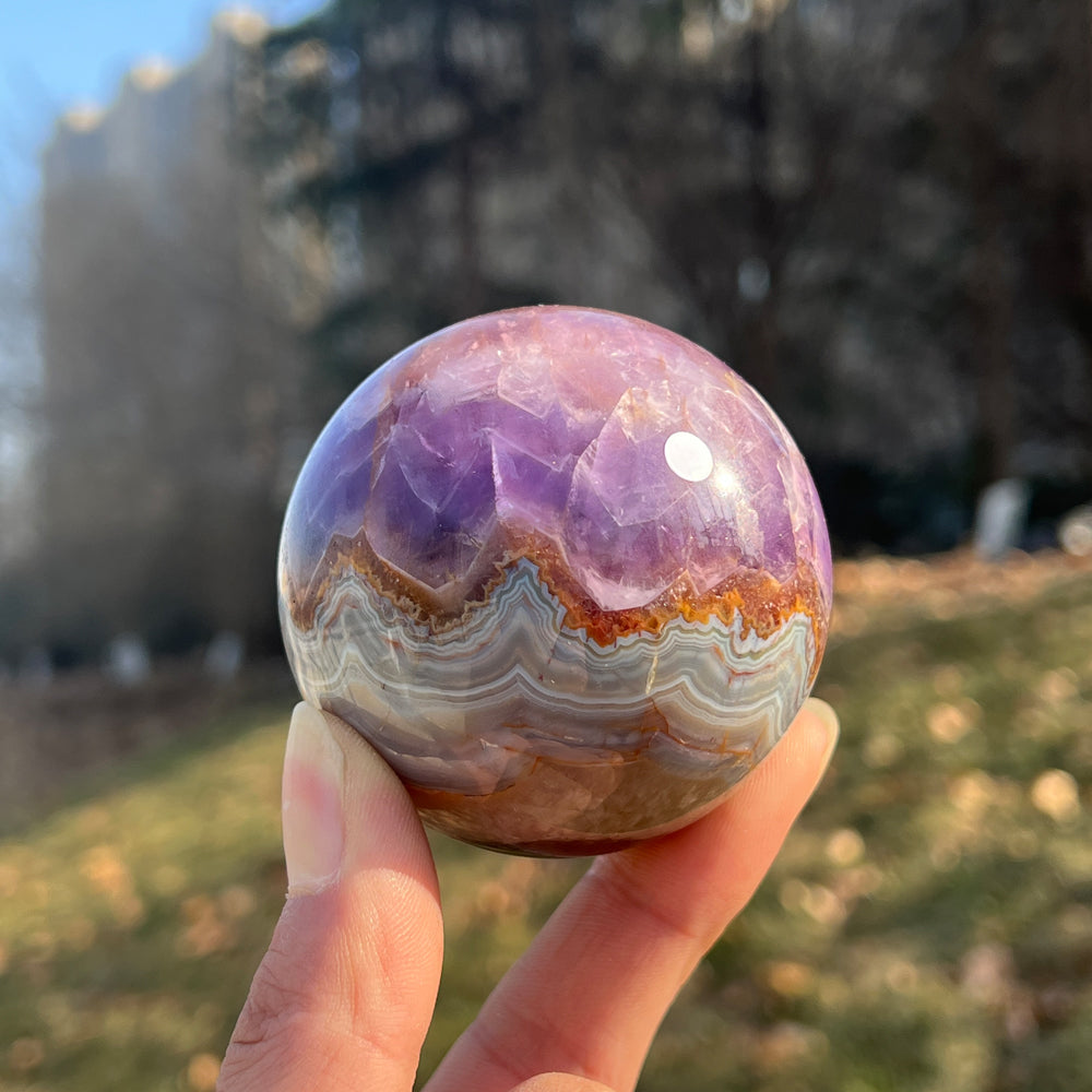 Imperfect,Amethyst Agate Sphere