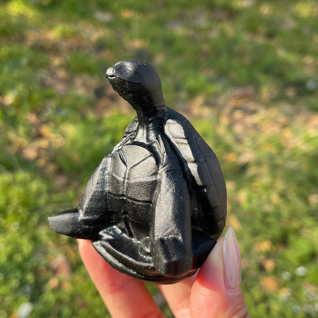 Natural Crystal Carving Meditating Sea Turtle