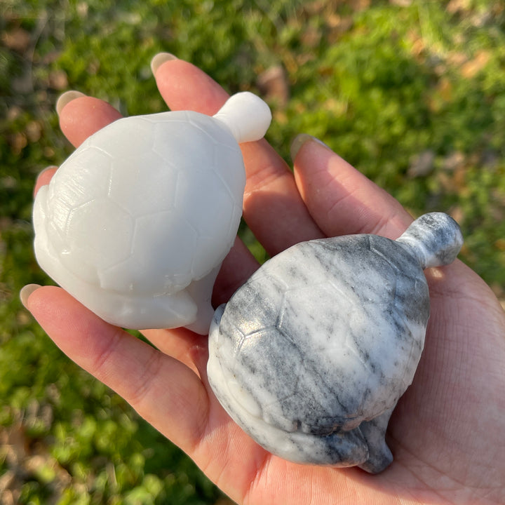 Natural Crystal Carving Meditating Sea Turtle